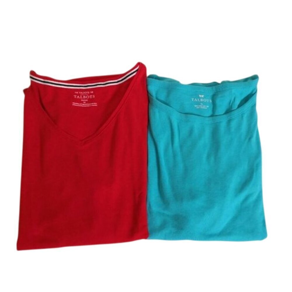 Bundle of 2 Talbots Pima Cotton Short Sleeve Top‎ XL & 1X